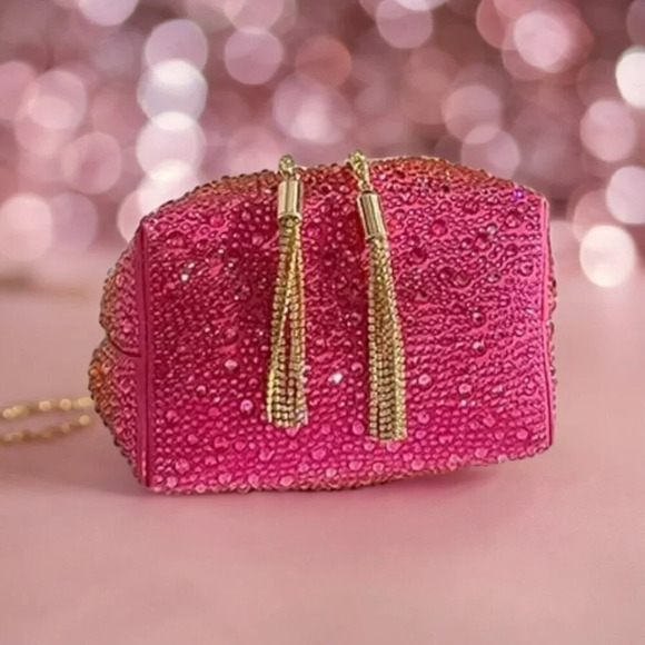 ๐๏ธDazzling Evening Party Cocktail Rhinestones Crystals Colorful Bucket  Bag - Picture 12 of 16